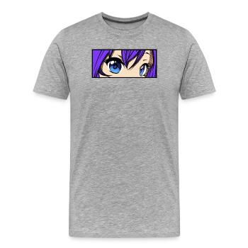 Cartoon Comic Mangastyle Anime Manga Japan - Men's Premium Organic T-Shirt - heather grey - Front - Damien (186cm)