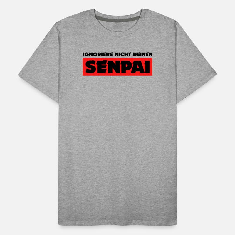 Senpai Statement Mangastyle Anime Japan Comic Männer Premium Bio T-Shirt