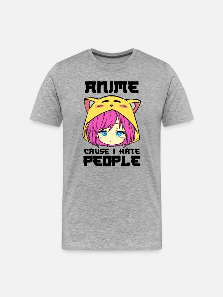 Comic Japanese Anime Statement Manga Animation - Men's Premium Organic T-Shirt - heather grey