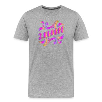 2. Klasse Grundschule - ZWEITKLÄSSLERIN - Männer Premium Bio T-Shirt - Grau meliert - Vorne - Damien (186cm)