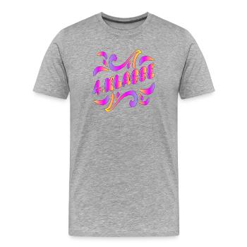 4. Klasse Grundschülerin Viertklässlerin - Männer Premium Bio T-Shirt - Grau meliert - Vorne - Damien (186cm)