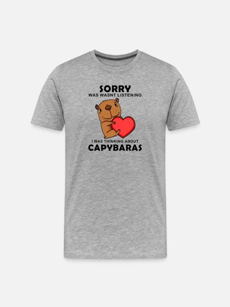 Capybara Wasserschwein Capybaras - Men's Premium Organic T-Shirt - heather grey