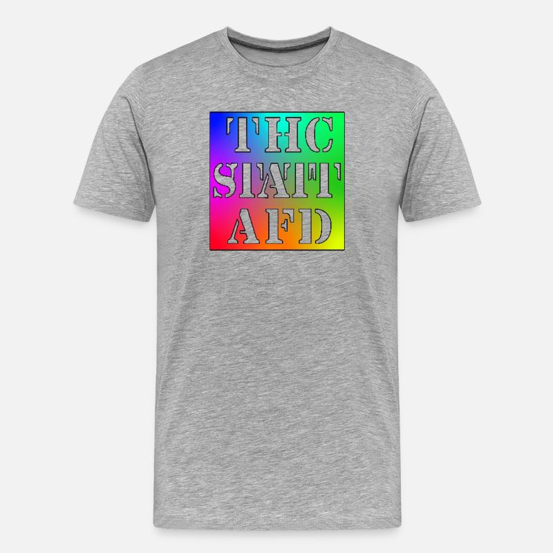 THC STATT AFD - Männer Premium Bio T-Shirt - Grau meliert