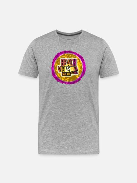 Ibiza Beach Vibes - Men's Premium Organic T-Shirt - heather grey
