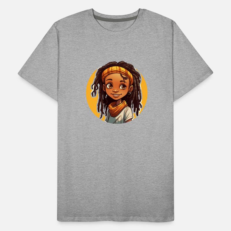 Style décontracté avec des dreadlocks avec un couvre-chef coloré T-shirt bio Premium Homme