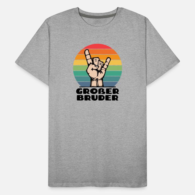 Stolzer Großer Bruder Statement Bruderherz Männer Premium Bio T-Shirt