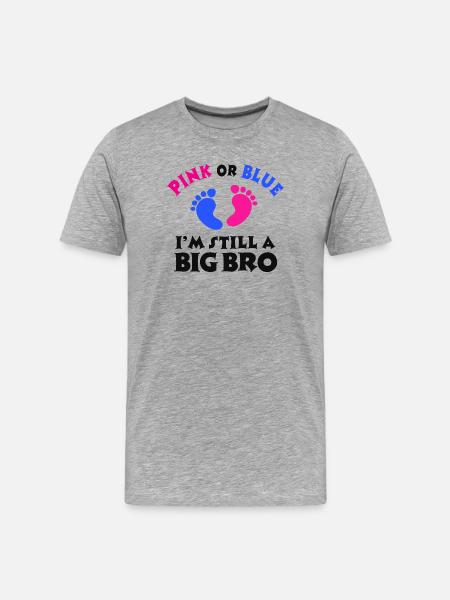 Proud Big Brother Sibling Love Statement - Men's Premium Organic T-Shirt - heather grey