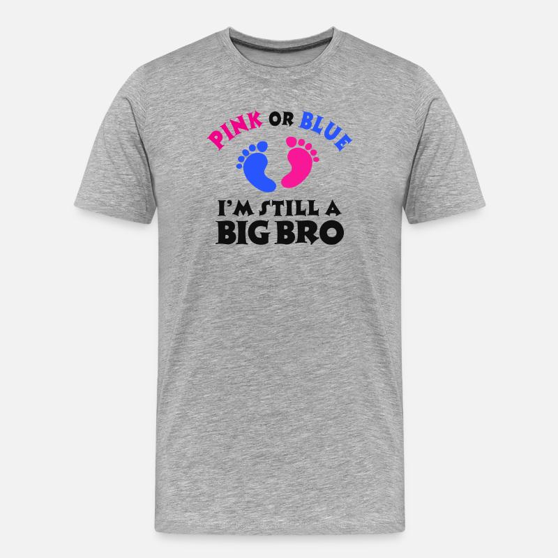 Stolzer Großer Bruder Geschwisterliebe Statement - Männer Premium Bio T-Shirt - Grau meliert