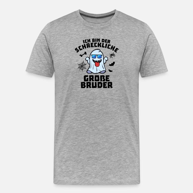 Großer Bruder Geschwister Statement Bro - Männer Premium Bio T-Shirt - Grau meliert