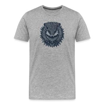 Totem Herisson - T-shirt bio Premium Homme - gris chiné - Devant - Damien (186cm)