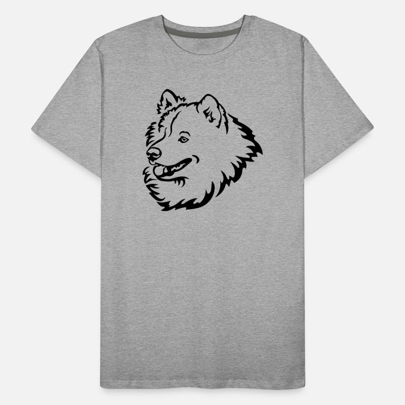 Tête de Samoyède T-shirt bio Premium Homme