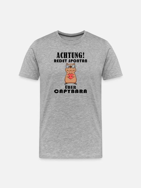 Capybara Wasserschwein Capybaras - Männer Premium Bio T-Shirt - Grau meliert