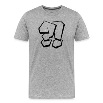 WTF why why why ?! - Men's Premium Organic T-Shirt - heather grey - Front - Damien (186cm)