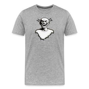 LOL 04 - T-shirt bio Premium Homme - gris chiné - Devant - Damien (186cm)