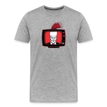 TV 01 - T-shirt bio Premium Homme - gris chiné - Devant - Damien (186cm)