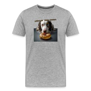 Absolut Self control dog 01 - T-shirt bio Premium Homme - gris chiné - Devant - Damien (186cm)