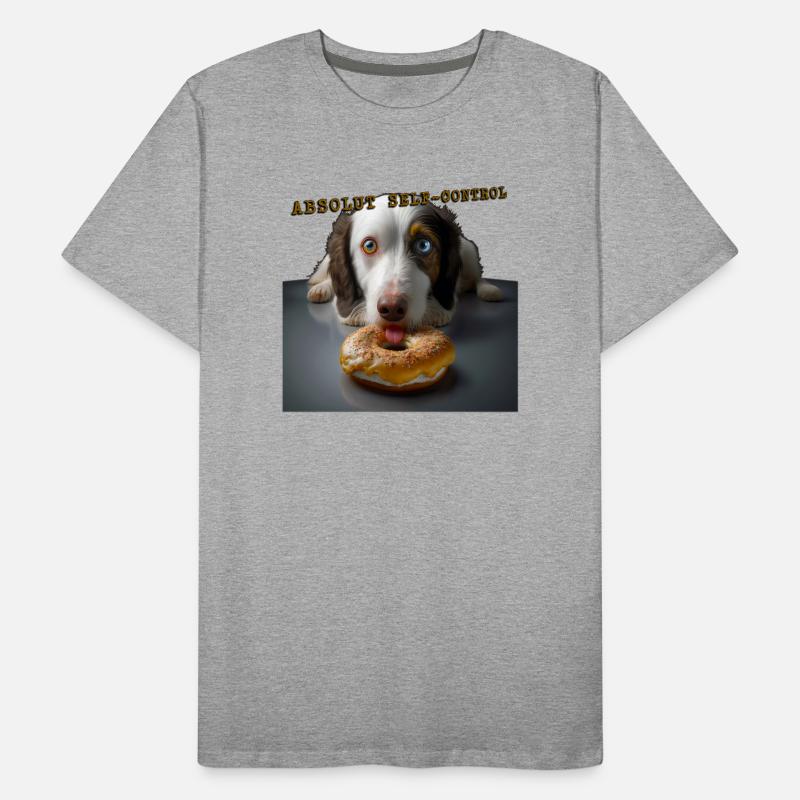 Absolut Self control dog 01 T-shirt bio Premium Homme