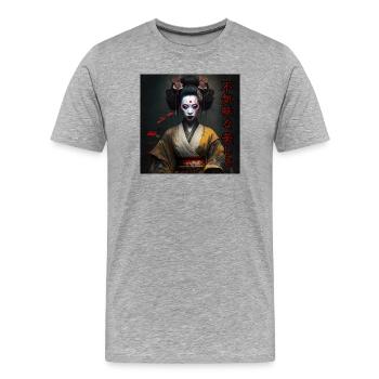 Beauté terrifiante 01 - T-shirt bio Premium Homme - gris chiné - Devant - Damien (186cm)