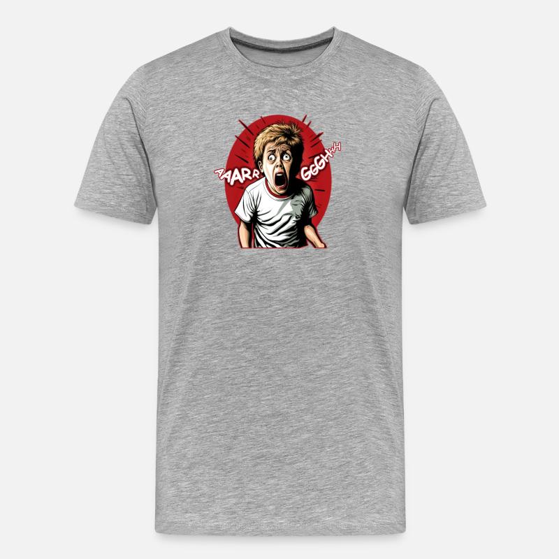 ARGH 01 - Männer Premium Bio T-Shirt - Grau meliert