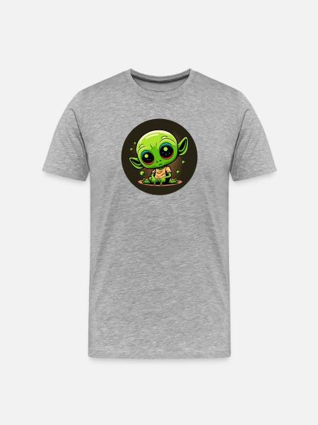 Baby alien - Men's Premium Organic T-Shirt - heather grey