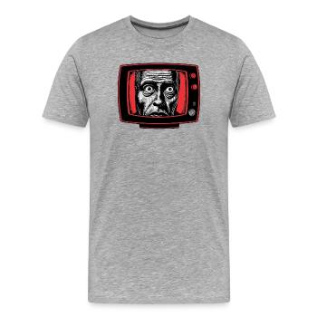 TV 02 - T-shirt bio Premium Homme - gris chiné - Devant - Damien (186cm)