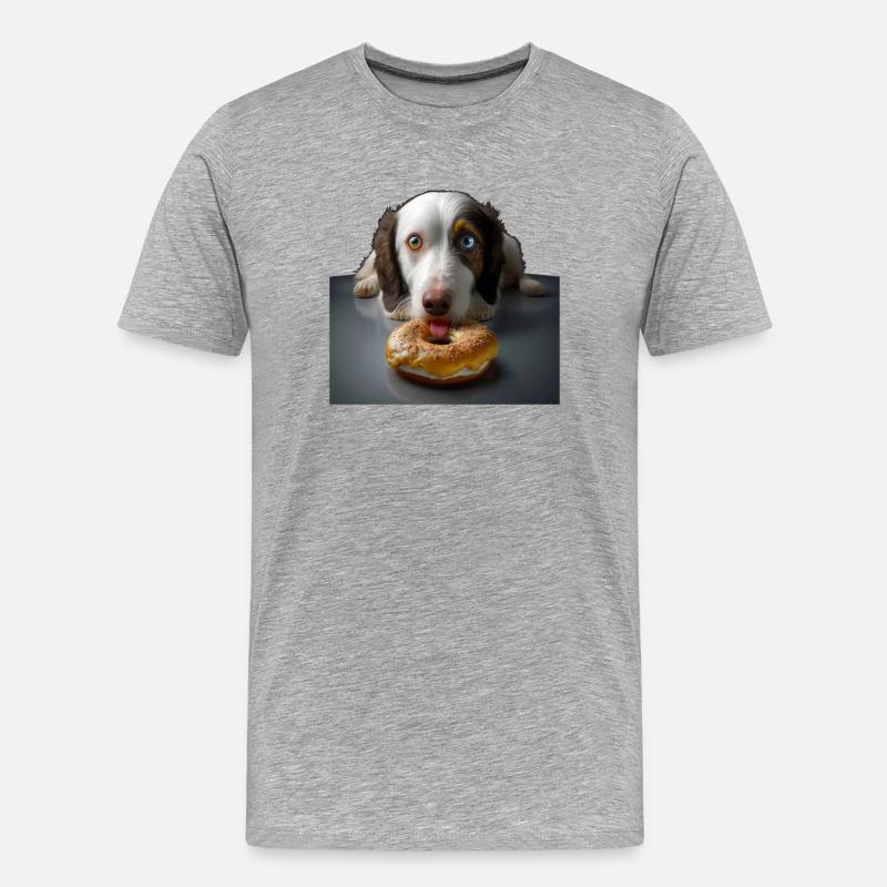 Absolut Selbstkontrollhund 01 ohne - Männer Premium Bio T-Shirt - Grau meliert