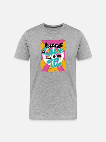 Années 70 - T-shirt bio Premium Homme - gris chiné