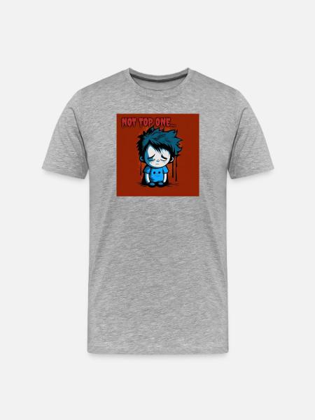 Geek - Not top one 01 - Men's Premium Organic T-Shirt - heather grey