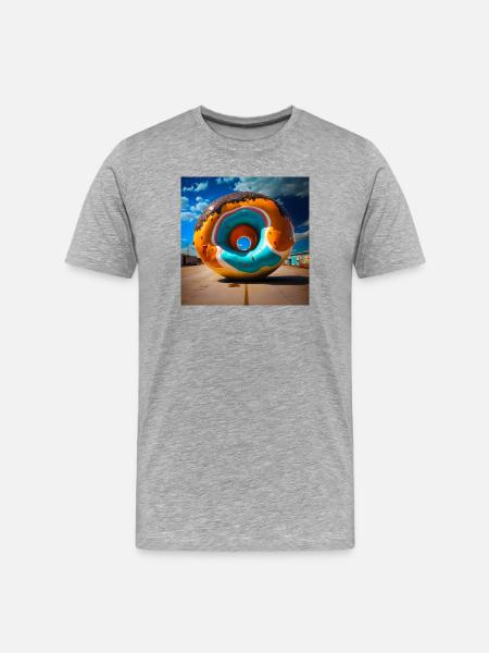 Mega Donut 01 - T-shirt bio Premium Homme - gris chiné
