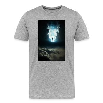 GOD 05 - T-shirt bio Premium Homme - gris chiné - Devant - Damien (186cm)