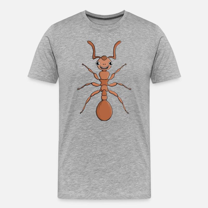 Umarme eine Ameise - Männer Premium Bio T-Shirt - Grau meliert