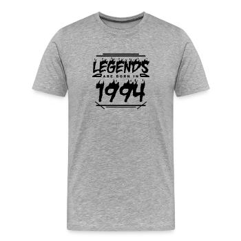 Legend 1994 - Born 1994 - Built in 1994 - Men's Premium Organic T-Shirt - heather grey - Front - Damien (186cm)