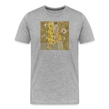 Eternal Embrace Reimagined - Men's Premium Organic T-Shirt - heather grey - Front - Damien (186cm)