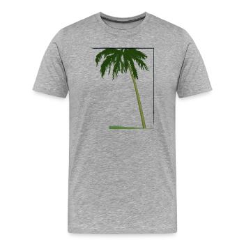 Palmier dans le cadre | palmier dans le cadre - T-shirt bio Premium Homme - gris chiné - Devant - Damien (186cm)
