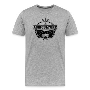 Agriculture tekest grain tractor - Men's Premium Organic T-Shirt - heather grey - Front - Damien (186cm)