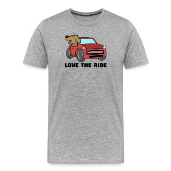 Hund Statement Kuscheltier Haustiere Lieblingstier - Männer Premium Bio T-Shirt - Grau meliert - Vorne - Damien (186cm)