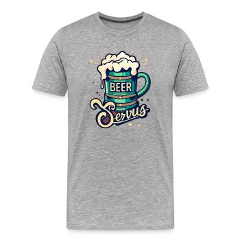Servus - T-shirt bio Premium Homme - gris chiné - Devant - Damien (186cm)