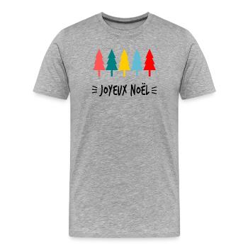 BONNE ANNEE. SAINT SYLVESTRE. NOUVELLE ANNÉE - T-shirt bio Premium Homme - gris chiné - Devant - Damien (186cm)