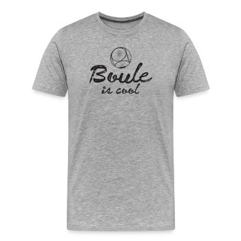 Boule c’est cool ! Bouler Outfit Boules de Boule - T-shirt bio Premium Homme - gris chiné - Devant - Damien (186cm)