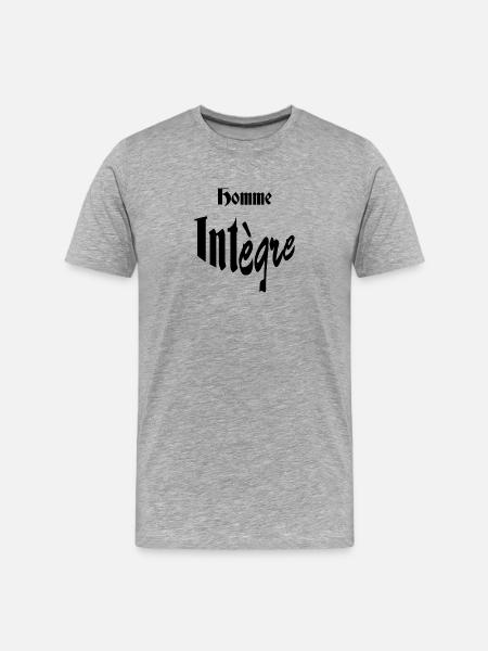Homme intègre - T-shirt bio Premium Homme - gris chiné
