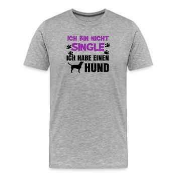 Hund Statement Kuscheltier Lieblingstier Haustiere - Männer Premium Bio T-Shirt - Grau meliert - Vorne - Damien (186cm)