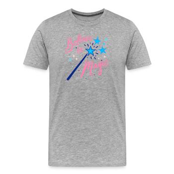 Believe in Magic - Men's Premium Organic T-Shirt - heather grey - Front - Damien (186cm)