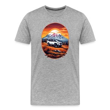 Geländewagen 4x4 - Männer Premium Bio T-Shirt - Grau meliert - Vorne - Damien (186cm)