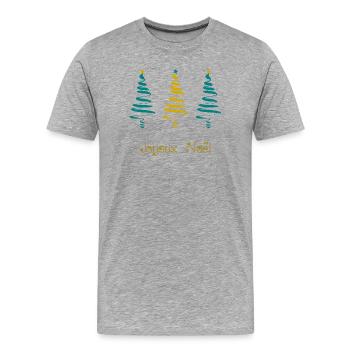 BONNE ANNEE. SAINT SYLVESTRE. NOUVELLE ANNÉE - T-shirt bio Premium Homme - gris chiné - Devant - Damien (186cm)