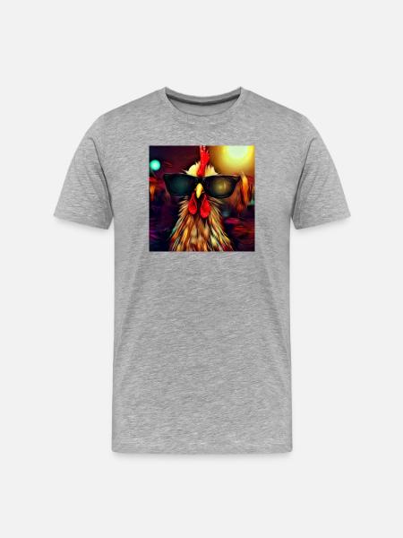 Fancy Chicken I - Männer Premium Bio T-Shirt - Grau meliert