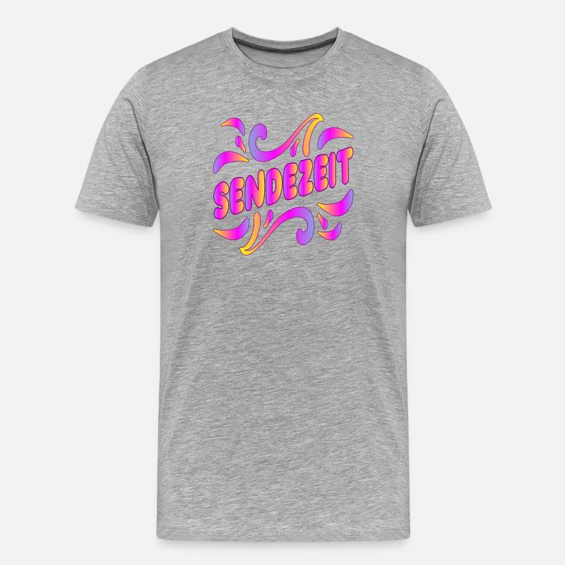 SENDEZEIT - Männer Premium Bio T-Shirt - Grau meliert
