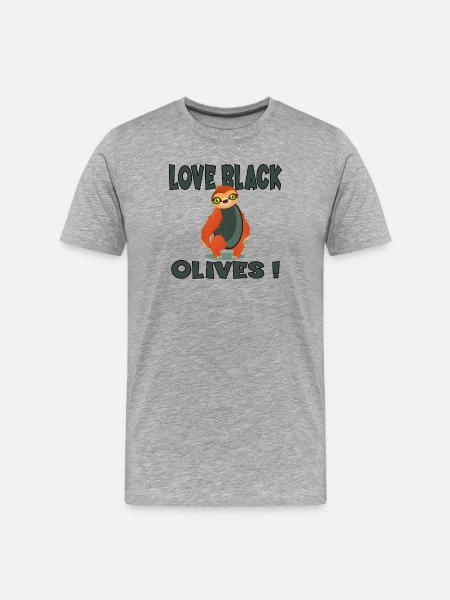 LOVE BLACK OLIVES SLOTH - Men's Premium Organic T-Shirt - heather grey