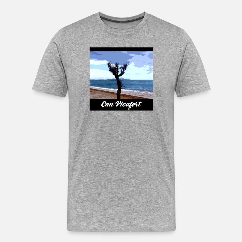 Can Picafort - Mallorca - Männer Premium Bio T-Shirt - Grau meliert