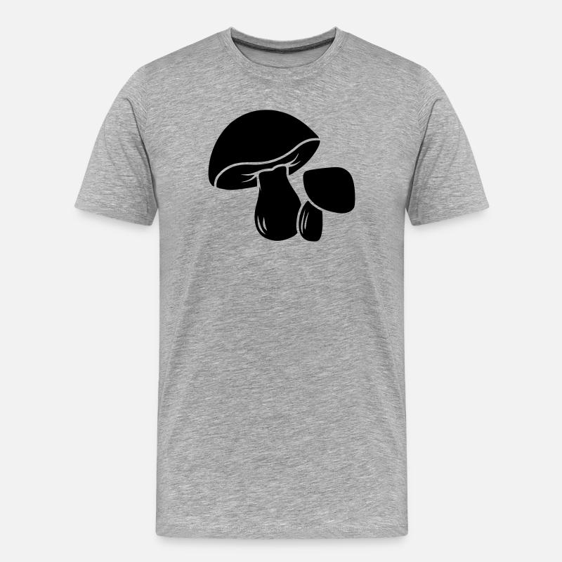 Pilz-Logo - Männer Premium Bio T-Shirt - Grau meliert