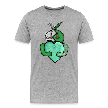 The eternal love of Halloween! - Men's Premium Organic T-Shirt - heather grey - Front - Damien (186cm)
